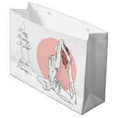 ヨガウーマンカスタム文字抱き枕 ラージペーパーバッグ (正面アングル)