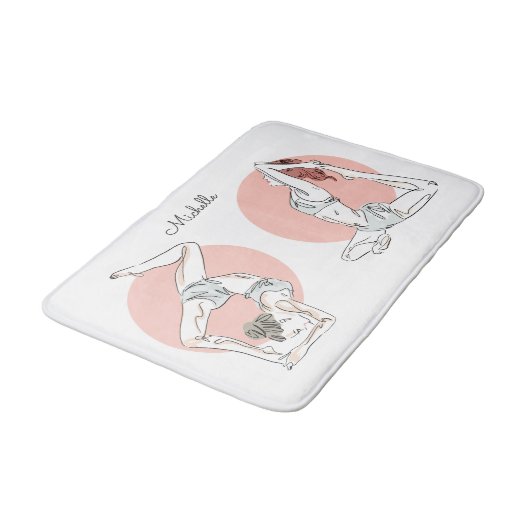 ヨガウーマン名前をカスタムするバスマット バスマット (アングル)