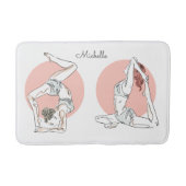 ヨガウーマン名前をカスタムするバスマット バスマット (正面)