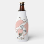 ヨガウーマン名前をカスタムするボトルクール ボトルクーラー (ボトル正面)