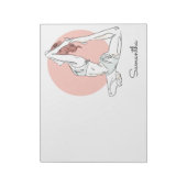 ヨガウーマン名前をカスタムするメモ ノートパッド (回転)