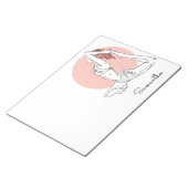 ヨガウーマン名前をカスタムするメモ ノートパッド (アングル)