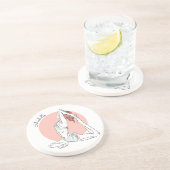 ヨガウーマン名前をカスタムする砂岩コースター コースター (側面)