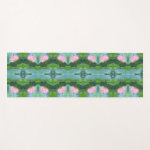 ヨガエクササイズマットピンクロータス#1 ヨガマット (正面(横))