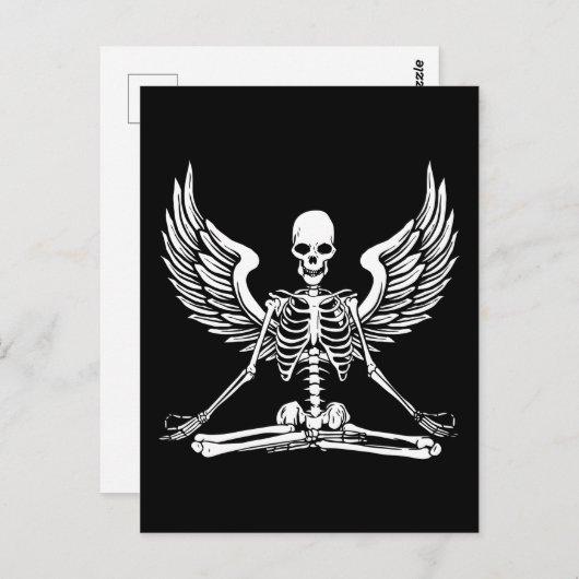 ヨガエステティックゴシックウめい想ィングスケルトンエンジェル ポストカード (正面/裏面)