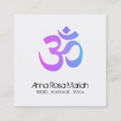 *~*ヨガエナジーヒーモダンラーオウムOmシンボル スクエア名刺 (正面)