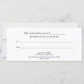 ヨガエナジーヒーラーホリデーギフト証明書 (裏面)