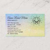 *~*ヨガエネルギーヒーラー霊気Lotus Lilyマッサージ 名刺 (裏面)