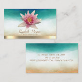 ヨガエレガントインストラクターウォーターカラーロータス 名刺 (正面/裏面)