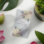 ヨガエレガントインストラクターカラフルロータスオムシンボル 名刺