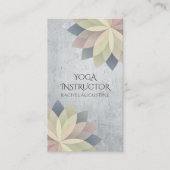 ヨガエレガントインストラクターカラフルロータスオムシンボル 名刺 (正面)