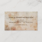 ヨガエレガントインストラクターサンセットウォーターカラーヨガ 名刺 (裏面)