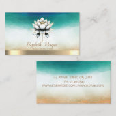 ヨガエレガントインストラクタースタイリッシュロータス 名刺 (正面/裏面)