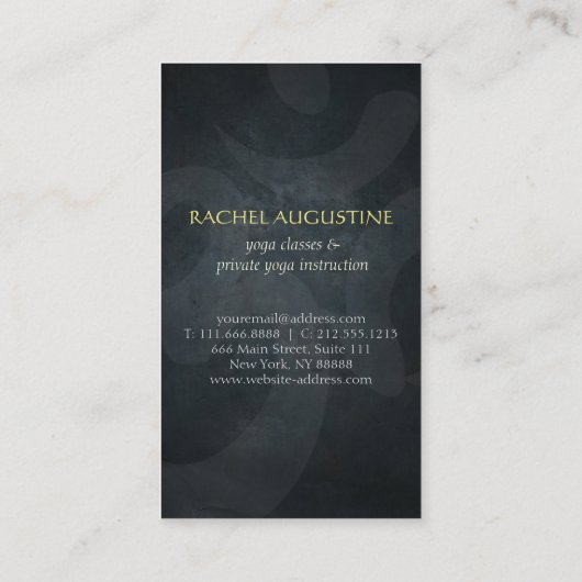 ヨガエレガントインストラクタースタジオゴールドフォイルオムシンボル 名刺 (裏面)