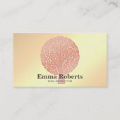 ヨガエレガントインストラクターバラ金ゴールドツリービジネスCa 名刺 (正面)