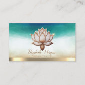 ヨガエレガントインストラクターブラウンロータス 名刺 (正面)