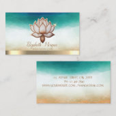 ヨガエレガントインストラクターブラウンロータス 名刺 (正面/裏面)