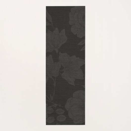 ヨガエレガントインストラクターブラック金ゴールドフローラ曼荼羅 ヨガマット (裏面)