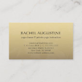 ヨガエレガントインストラクターブラック金ゴールドフローラ曼荼羅 名刺 (裏面)