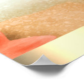 ヨガエレガントインストラクターブルーロータス ポスター (角)