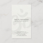 ヨガエレガントインストラクターホワイト金ゴールドフローラ曼荼羅 名刺 (裏面)