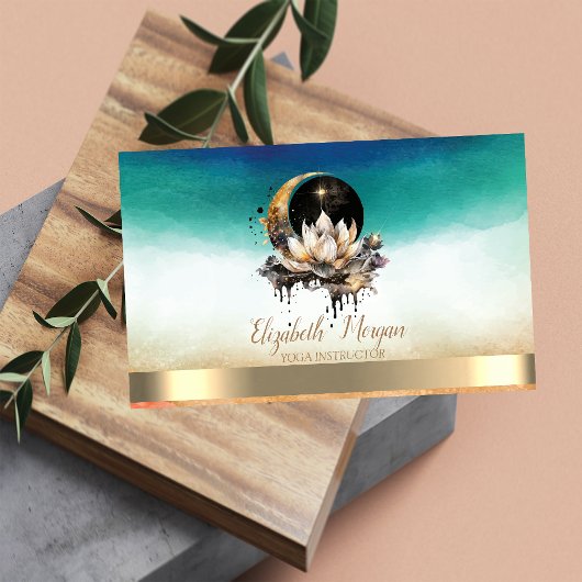 ヨガエレガントインストラクターロータスムーンサン 名刺