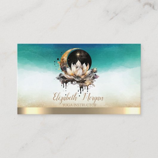 ヨガエレガントインストラクターロータスムーンサン 名刺 (正面)