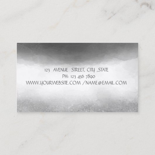 ヨガエレガントインストラクターロータスムーンシルバー 名刺 (裏面)