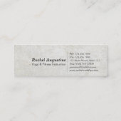 ヨガエレガントインストラクター書道ZEN OMシンボル スキニー名刺 (裏面)