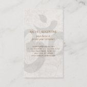 ヨガエレガントインストラクターOMシンボルホワイトフローラ 名刺 (裏面)