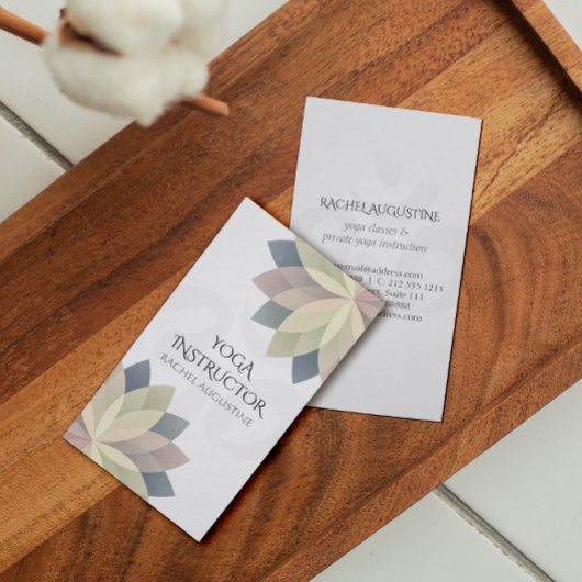 ヨガエレガントスカラフルテーム記号曼荼羅 名刺