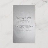 ヨガエレガントフローラマンダラオムシンボルシルバーフォイル 名刺 (裏面)