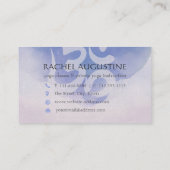 ヨガエレガント瞑想ポーズオムシンボルウォーター色 名刺 (裏面)