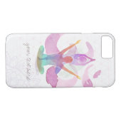 ヨガエレガント瞑想ポーズオムシンボルウォーター色 Case-Mate iPhoneケース (裏面(横))