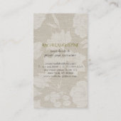 ヨガエレガント瞑想ポーズゴールドフォイルオムシンボル 名刺 (裏面)