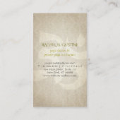 ヨガエレガント瞑想ポーズゴールドフォイルオムシンボル 名刺 (裏面)