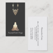 ヨガエレガント瞑想ポーズビジネスカード 名刺 (正面/裏面)