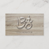 ヨガエレガント瞑想ポーズ木製オブジェクトモデルのシンボル 名刺 (正面)