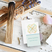 ヨガエレガント霊気ヒーラー金ゴールドマンダラフラワー 名刺