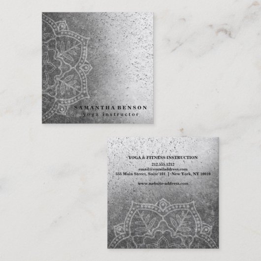 ヨガエレガント スクエア名刺 (正面/裏面)