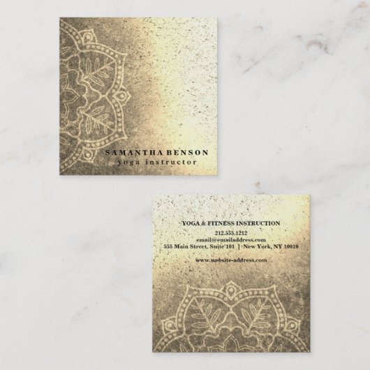 ヨガエレガント スクエア名刺 (正面/裏面)