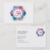 *~*ヨガオムオウムロータスフラワー芸術的 名刺 (正面/裏面)