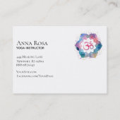 *~*ヨガオムオウムロータスフラワー芸術的 名刺 (裏面)