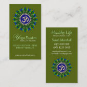 ヨガオムグリーンオーガニックニューエイジ名刺 名刺 (正面/裏面)