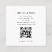 ヨガオムシンボルロゴシンプルピンク スクエア名刺 (裏面)