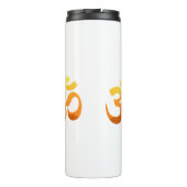 ヨガオムマントラシンボル金ゴールドサンアサナメディテーション タンブラー (裏面)