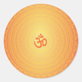 ヨガオム仏法マンデラのシール ラウンドシール
