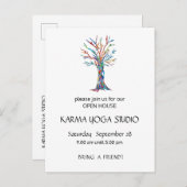ヨガオープンハウスカルマ インビテーションポストカード (正面/裏面)