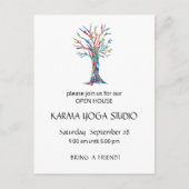 ヨガオープンハウスカルマ インビテーションポストカード (正面)