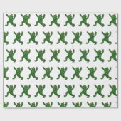 ヨガカエルの戦士ポーズ ラッピングペーパー (フラット)